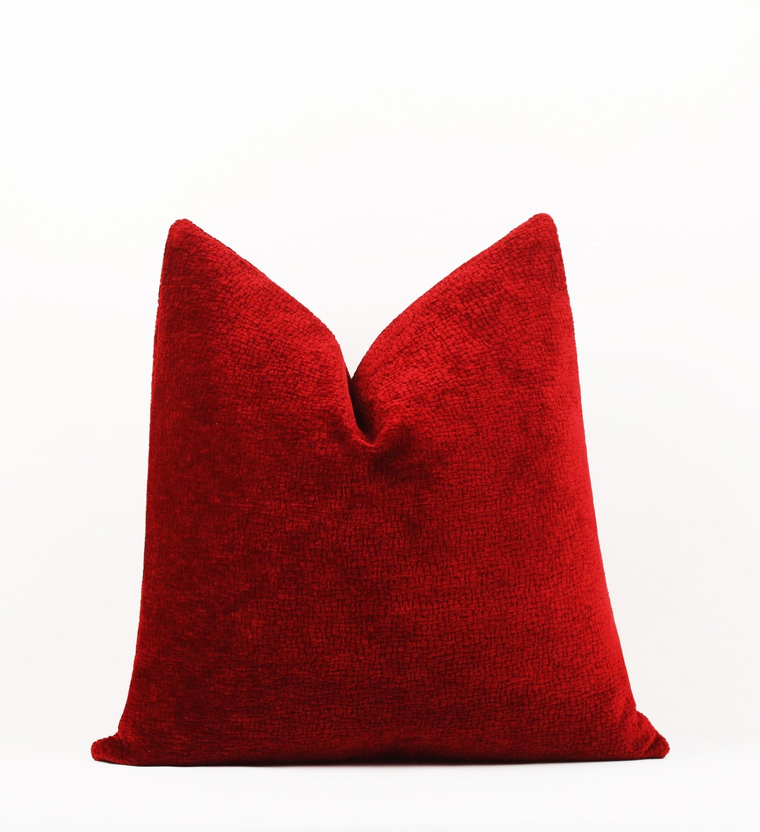 Red Velvet Pillow Cover,red Burgundy Velvet Fabric Throw Pillow