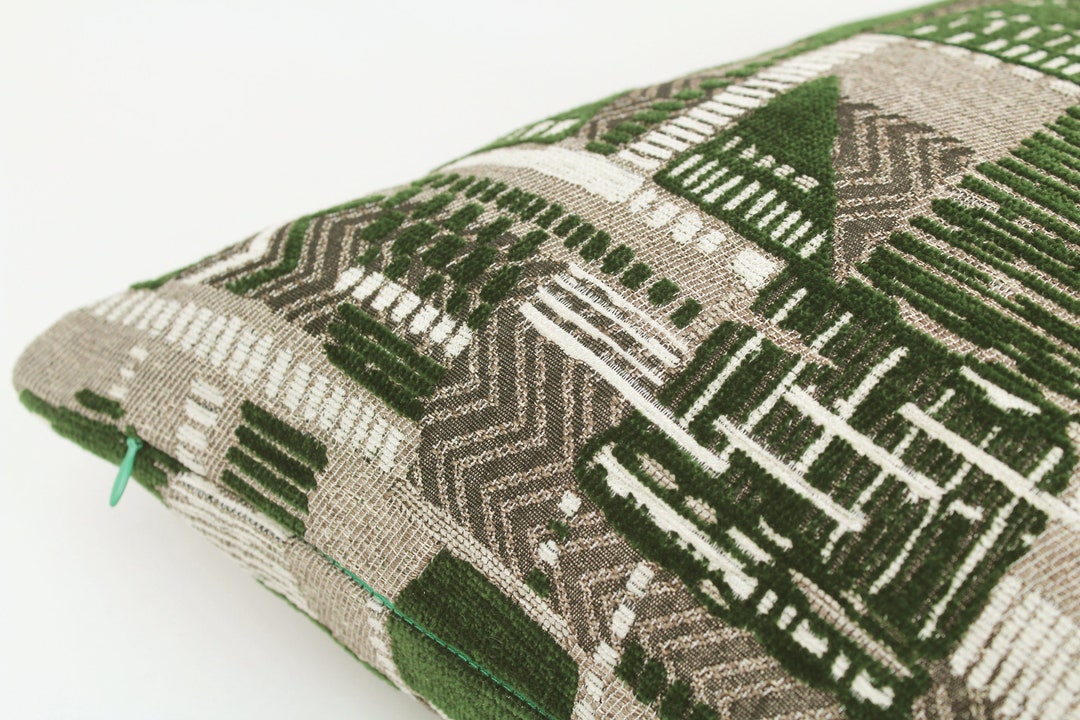 Green-brown Velvet Pillow Cover,colorful Throw Pillow, Velvet Throw ...