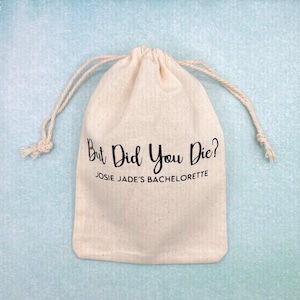 Maar ging je dood tas | Maar ben je gestorven Kater Kit Bag | Hangover Kit Vrijgezellin | Recovery Kit Bag Bachelorette | Wedding Hangover Kit Bag