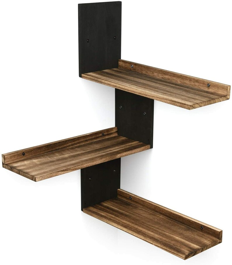 Corner Wall Shelves Rustic Wood Corner Floating Shelves for Etsy