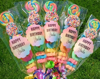 Quick Ship! 20 PERSONALIZED Lollipop Name Included Candy Kabobs