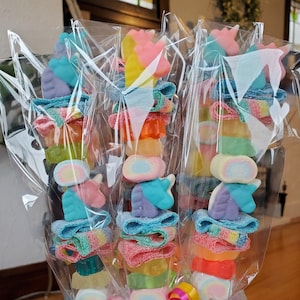 6 Unicorn Candy Kabobs