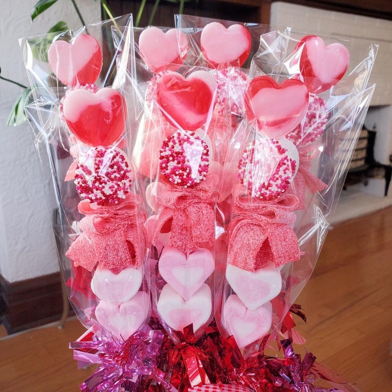 6 Valentine's Day Lollipop Candy Kabobs Etsy