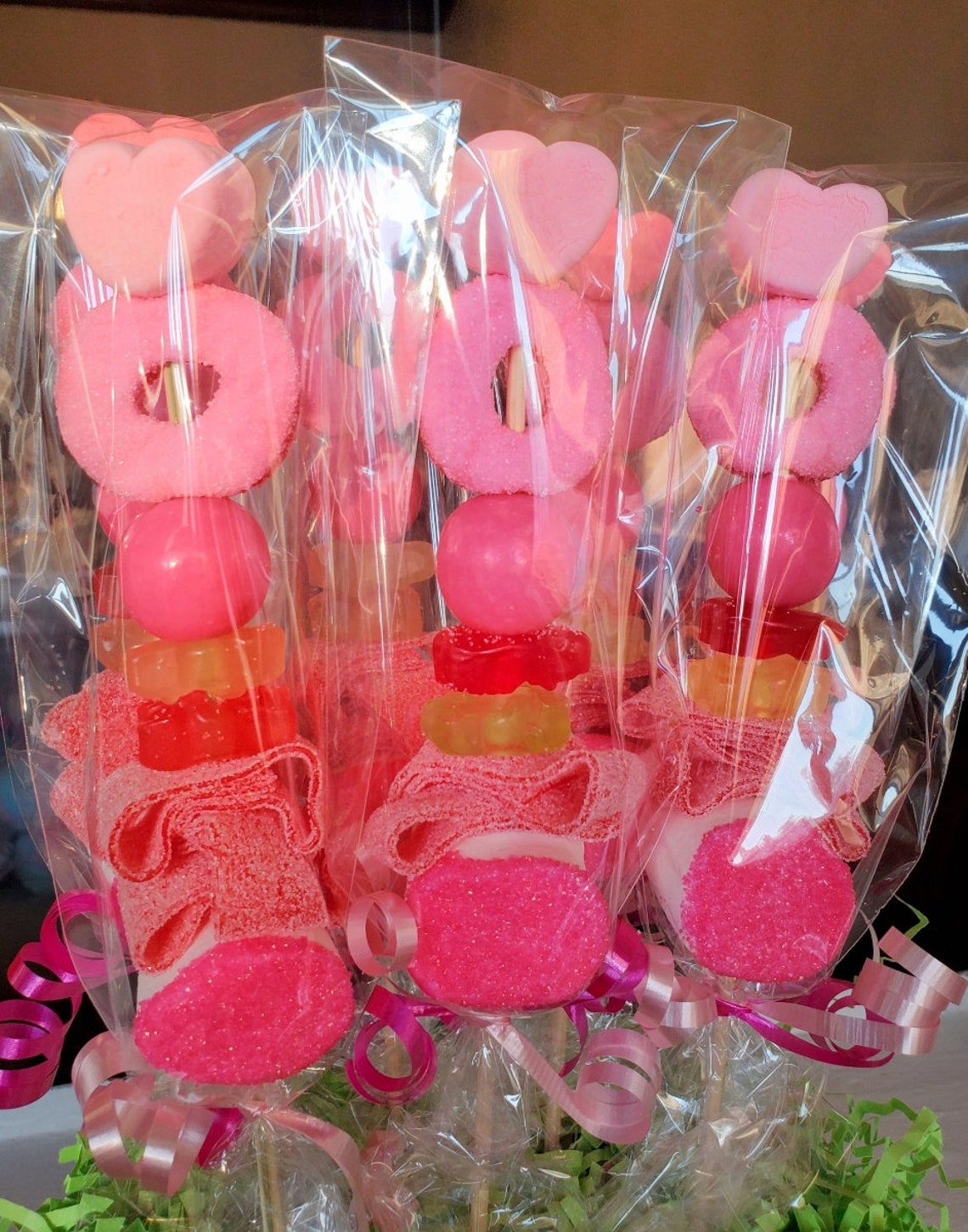 24 Pink Candy Kabobs Etsy