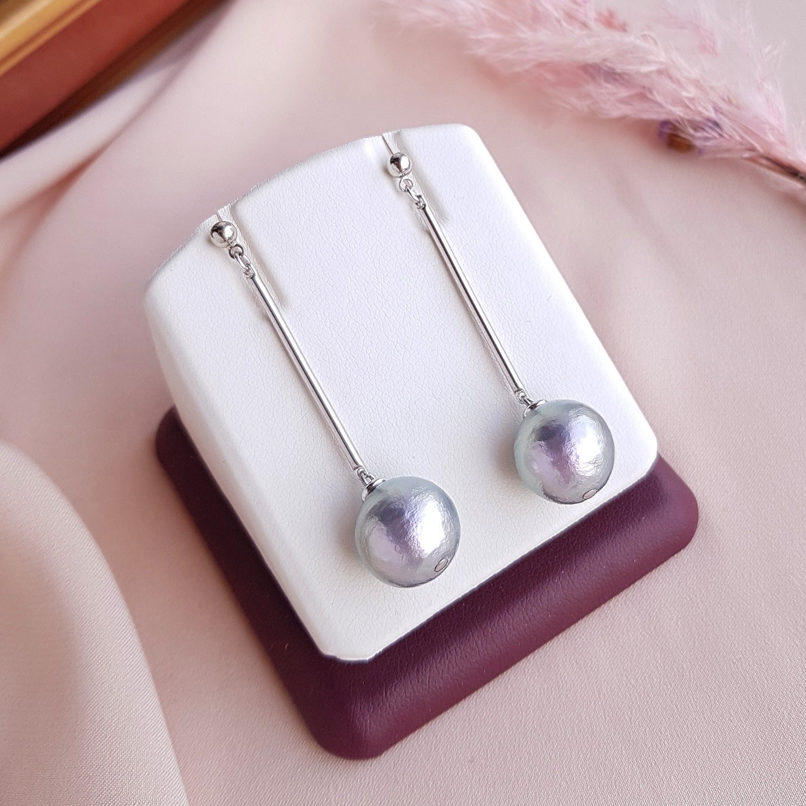 Schlichte lange dünne Ohrringe Geometrische Ohrringe | Etsy