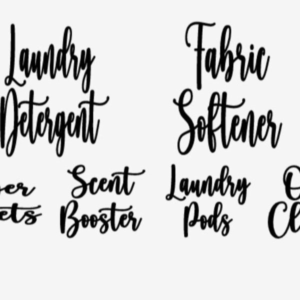 Laundry label decals- LABELS ONLY