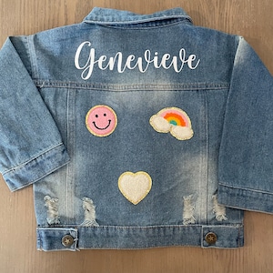 Personalized kids/baby Denim Jackets for Kids Jeans Jackets Custom Name Patch Jacket  Custom Denim Jackets for Baby