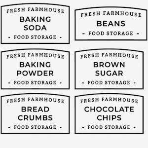 Pantry label decals, kitchen labels, organized cabinets