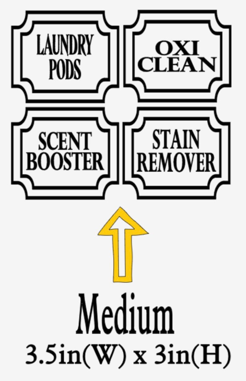 Laundry Label Decals LABELS ONLY Etsy