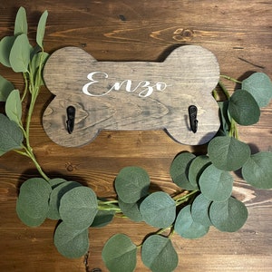 Personalized Dog Bone Leash Hanger,Dog leash,dog gifts,custom dog gifts