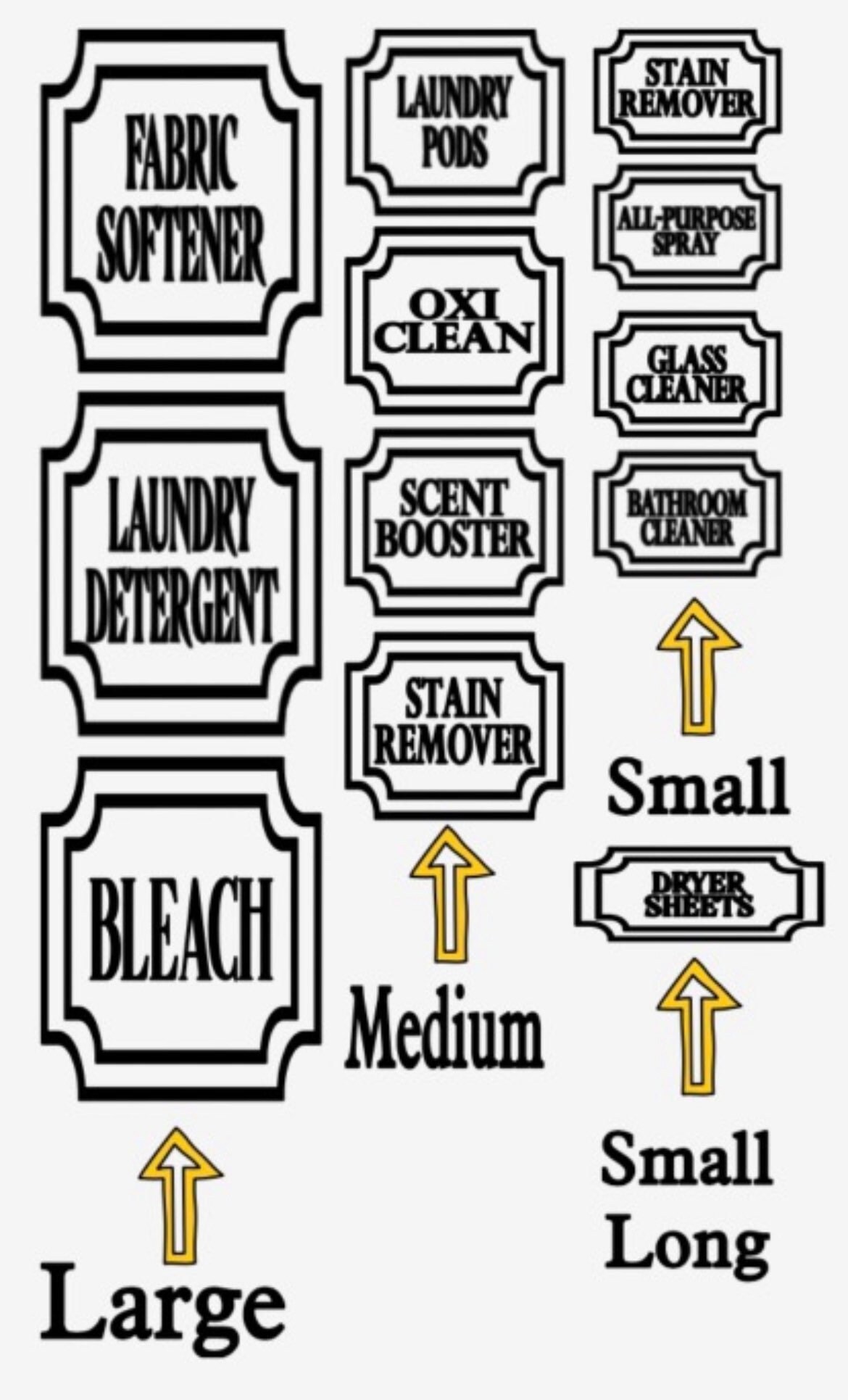 Laundry Label Decals LABELS ONLY Etsy