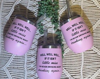 Stainless Steel Wine Tumbler with Lid & Stainless Steel Straw/wine tumbler/funny tumbler/wine/birthday gift/lash boss