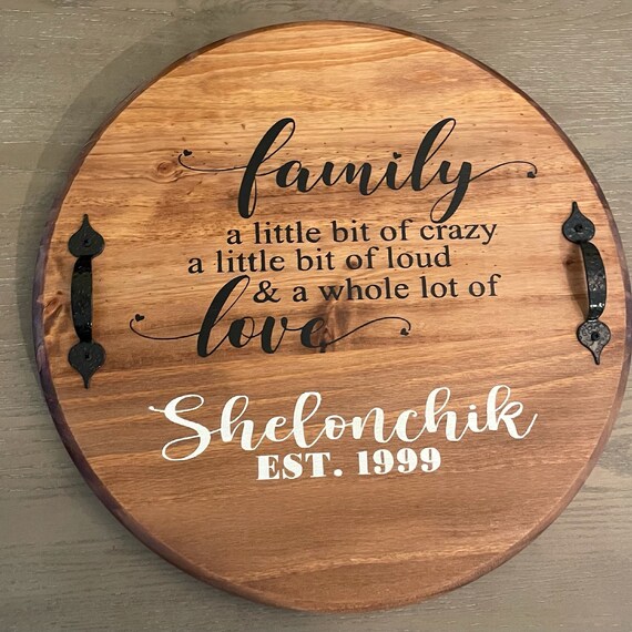 Family A Little Bit of Crazy | Wooden Serving Board Family A Little Bit of Crazy | Wooden Serving Board