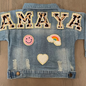Personalized kids/baby Denim Jackets for Kids Jeans Jackets Custom Name Patch Jacket  Custom Denim Jackets for Baby