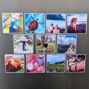 Fridge Tiles, Fridge Magnet Set, Photo Magnet For Fridge, Personalised Photo Gift for New Home, New Mum Gift from Baby, Sister Picture Gift image 4