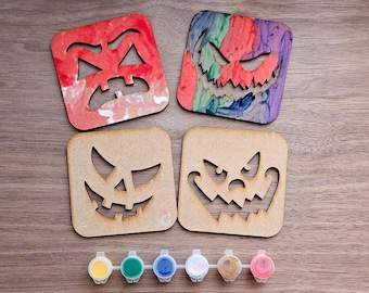 Paint Your Own Coasters, Activities For Kids, Craft Set, DIY Paint Kit, Halloween Party Favours, Painting Gift For Children, Arts and Crafts