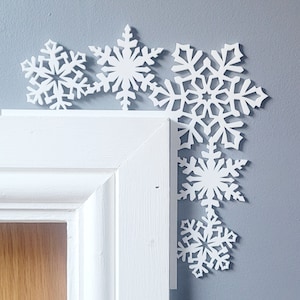 White Snowflake Christmas Door Decoration, Christmas Decorations for the home, Christmas Ideas for Kids, Christmas Gift For Women, Xmas Snowflake WHITE