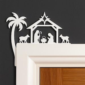 Nativity Scene Door Frame Decor, Acrylic Christmas Decorations