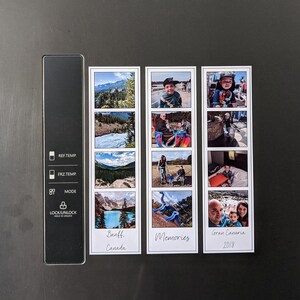 Photo Fridge Magnet Set, Personalised Magnet, Custom Magnetic Bookmark, Photo Booth Strip Gift for Best Friend Birthday, Fathers Day Gift image 6