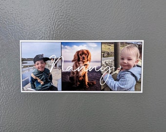 Nanny Magnet, Personalised Photo Gift from Grandson, Magnetic Bookmark Custom, Nanny to Be Birthday Gift From Bump, Nanny Christmas Gift