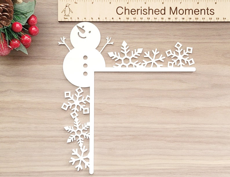 Snowman White Christmas Decoration, Door Trim, Snowflake Ornament, Family Christmas Decoration, Christmas Idea For Kids, Christmas Eve Gifts image 4