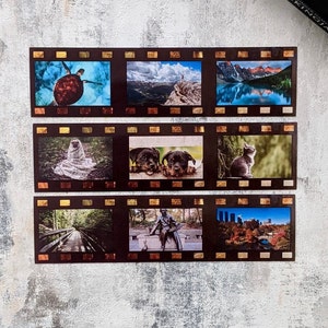 Photo Strip Magnets, Personalised Photo Magnet, Film Roll Refrigerator Magnet, Magnetic Bookmark for Book Lover, Movie Lovers Gift for Him image 3
