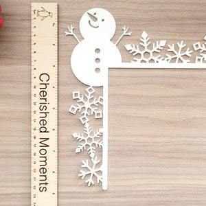 Snowman White Christmas Decoration, Door Trim, Snowflake Ornament, Family Christmas Decoration, Christmas Idea For Kids, Christmas Eve Gifts image 5