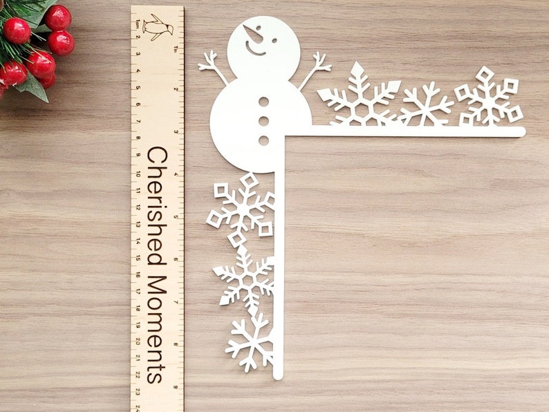 Snowman White Christmas Decoration, Door Trim, Snowflake Ornament, Family Christmas Decoration, Christmas Idea For Kids, Christmas Eve Gifts image 5