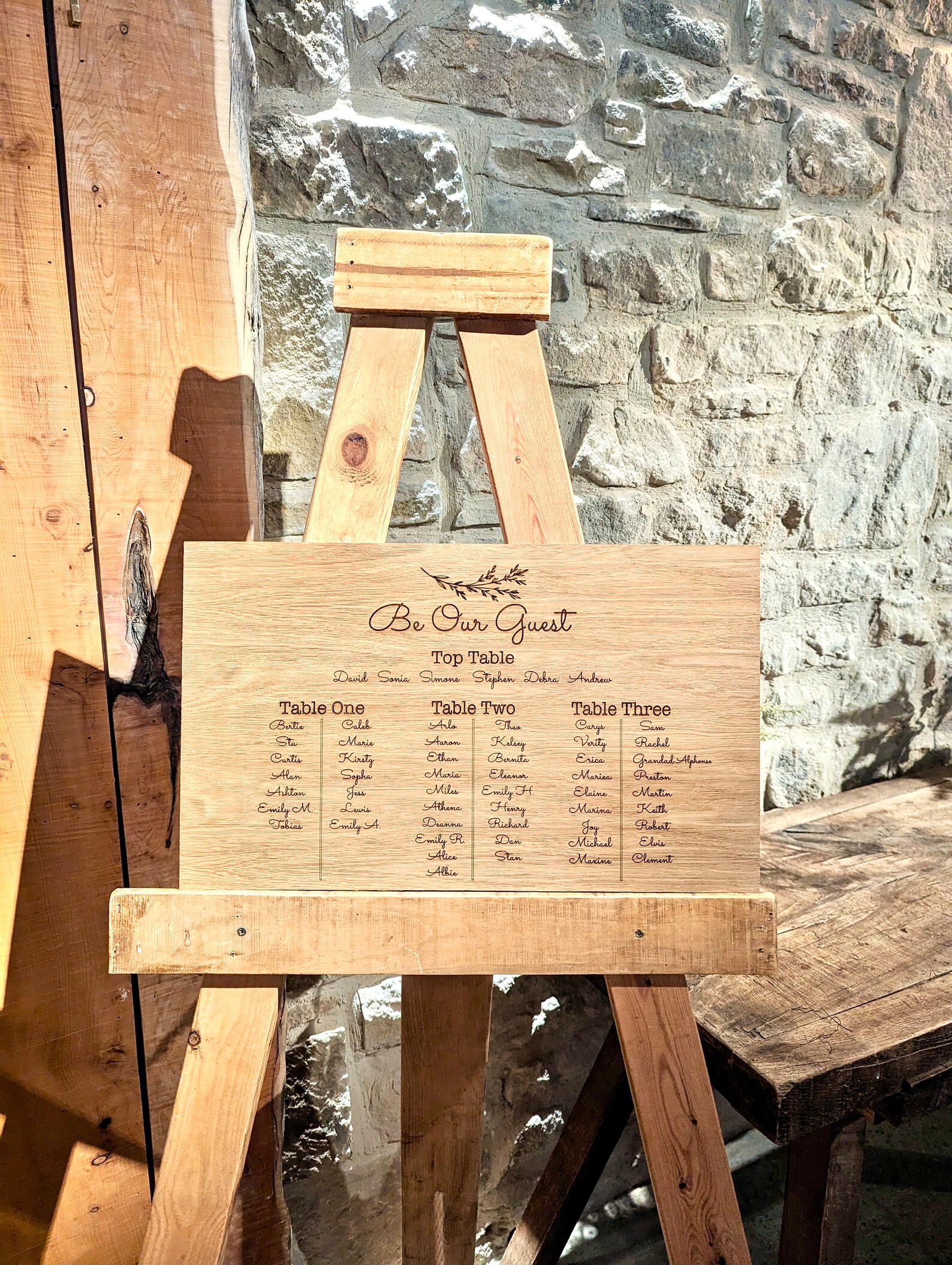 Wedding Table Plan, Wood Wedding Sign, Seating Plan Wedding Sign ...