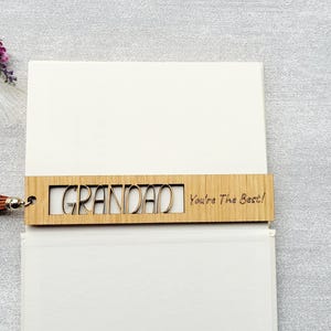 Wooden Grandad Bookmark – Personalised Gift Idea From Granddaughter, Grandad Birthday Present From Grandson, Christmas Gift Keepsake For Him