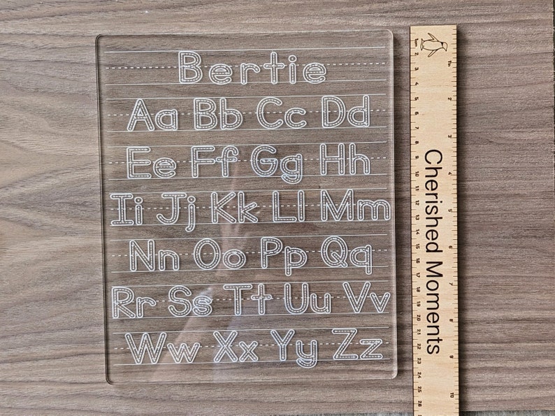 Personalised Alphabet Tracing Board, Kids Learn to Write, Re-usable, Childrens Writing Board, Dry Erase, Educational Letter Tracing Activity image 8