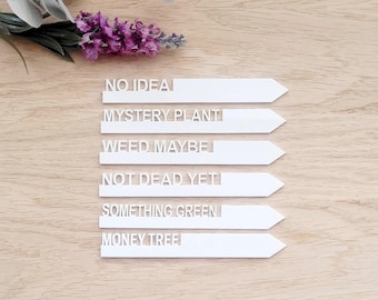 Plant Labels – Funny Garden Signs, Herb and Vegetable Markers, Gardening Gift, Wife Gift From Husband, Plant Marker for Grandma, Allotment