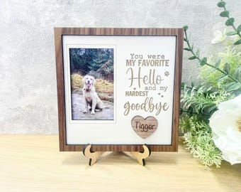 Personalised Pet Memorial Collar Holder, Dog Loss Remembrance Gift, Cat Photo Keepsake Frame, Sympathy Gift for Pet Owner, Gift Idea for Her