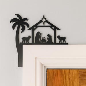 Nativity Scene Ornament, Door Frame Christmas Decoration, Acrylic Christmas Decoration for the Home, Family Christmas Decoration, Xmas Décor