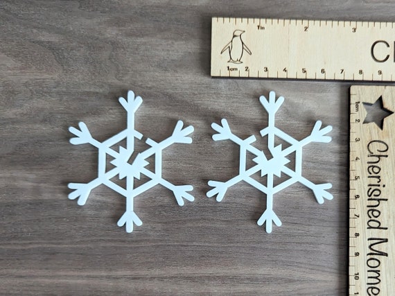 Snowflake Table Décor, Snowflake Ornament Set, White Christmas Decorations  for the Home, Farmhouse Christmas, Small Gift Idea, Xmas Present 