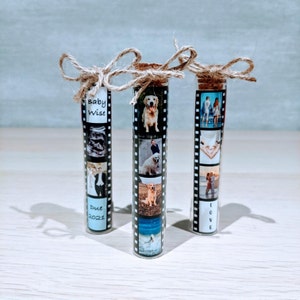 Film Roll Photo in Glass Jar, Test Tube, Personalised Photo Gift for Boyfriend, Daddy Birthday Gift from Daughter,Mothers Day Gift For Her