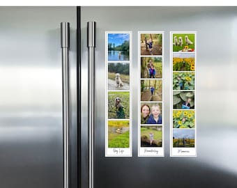 Photo Strip Magnet, Personalised Fridge Magnet, Picture Gift For New Home, Unique Gift Idea, Birthday Gift For Her, Anniversary Gift For Him