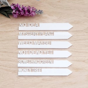 Plant Labels, Funny Garden Signs, Herb And Vegetable Markers, Gardening Presents, Gardening Wife Gift From Husband, Plant Marker for Grandma
