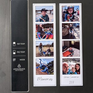 Photo Fridge Magnet Set, Personalised Magnet, Custom Magnetic Bookmark, Photo Booth Strip Gift for Best Friend Birthday, Fathers Day Gift image 8