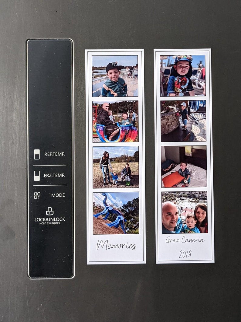 Photo Fridge Magnet Set, Personalised Magnet, Custom Magnetic Bookmark, Photo Booth Strip Gift for Best Friend Birthday, Fathers Day Gift image 8