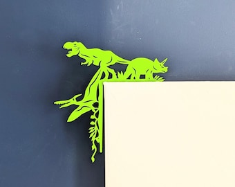 Letrero de dinosaurio para puerta, adorno de esquina para puerta, accesorios de dinosaurio verde, regalo para niños de 3 años, regalo de Navidad para niños pequeños, idea de regalo pequeño, regalo de bautizo