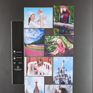 Ensemble photo d'aimants pour réfrigérateur, aimants de réfrigérateur personnalisés, idée cadeau fête des pères, cadeau photo personnalisé pour maman, cadeau unique pour meilleure amie No