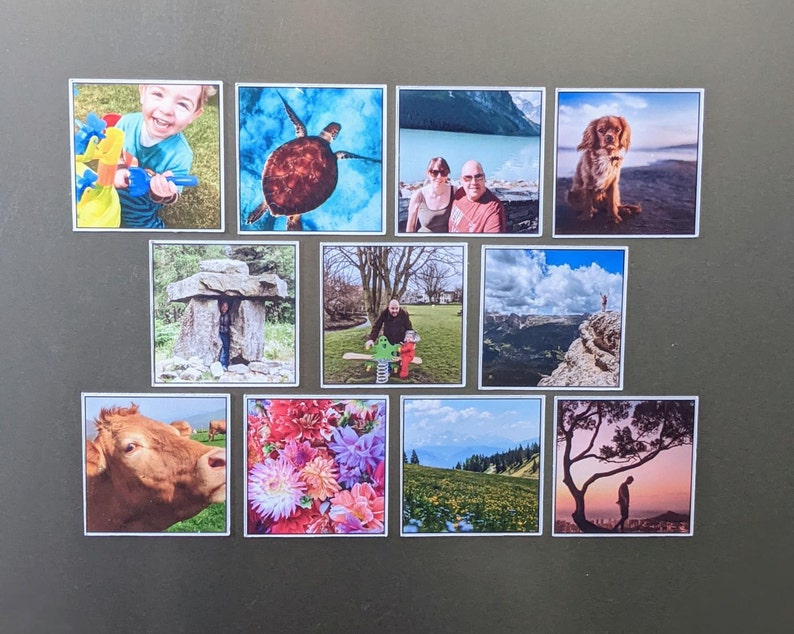 Fridge Tiles, Fridge Magnet Set, Photo Magnet For Fridge, Personalised Photo Gift for New Home, New Mum Gift from Baby, Sister Picture Gift image 2