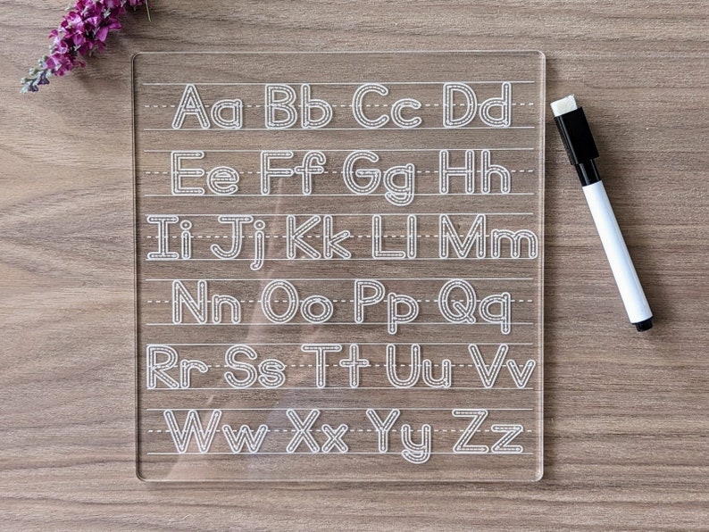 Personalised Alphabet Tracing Board, Kids Learn to Write, Re-usable, Childrens Writing Board, Dry Erase, Educational Letter Tracing Activity image 4