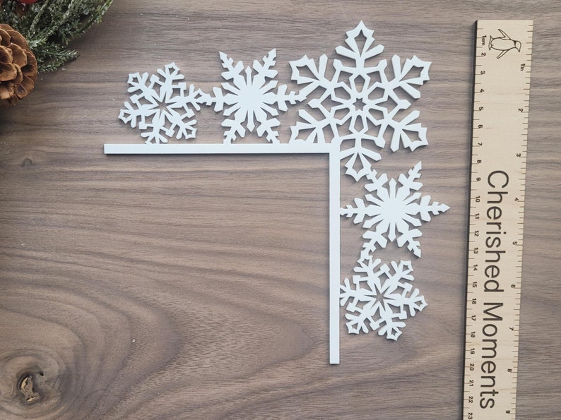 White Snowflake Christmas Door Decoration, Christmas Decorations for the home, Christmas Ideas for Kids, Christmas Gift For Women, Xmas image 2