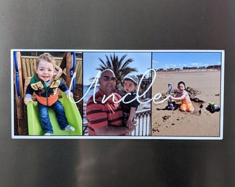 Uncle Fridge Magnet, Custom Magnet, Birthday Gift From Niece Nephew, Personalised Uncle Gift, Uncle-to-Be Present, Christmas Gift for Him