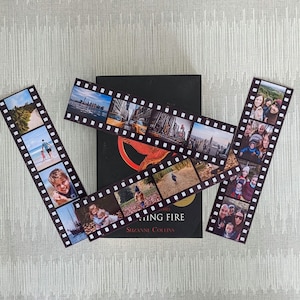 Movie Strips Fridge Magnet Set, Personalised Photo Magnet, Magnetic Bookmark, Photo Strip for Movie Lovers, Boyfriend Gift Idea For Him