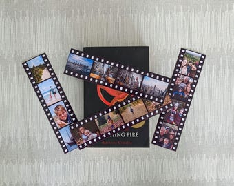 Movie Strips Fridge Magnet Set, Personalised Photo Magnet, Magnetic Bookmark, Photo Strip for Movie Lovers, Boyfriend Gift Idea For Him