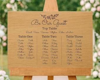 Wedding Table Plan, Wood Wedding Sign, Seating Plan Wedding Sign, Wooden Seating Plan, Event Table Sign, Rustic Wedding Décor, Boho Wedding
