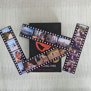 Movie Strips, Personalised Fridge Magnet Set, Photo Magnet, Magnetic Bookmark, Photo Strip Gift for Movie Lovers, Personalised Gift for Him